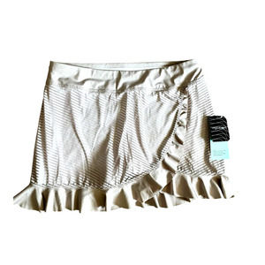 NWT Inphorm Tan and cream stripe tennis skort